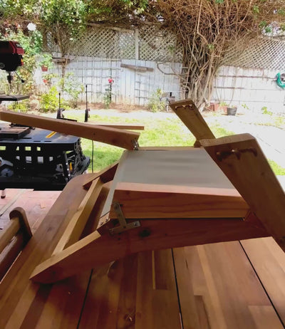 fast video building a chair prototype in a San Diego backyard